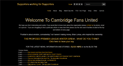 Desktop Screenshot of cambridgefansunited.org