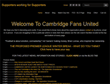 Tablet Screenshot of cambridgefansunited.org